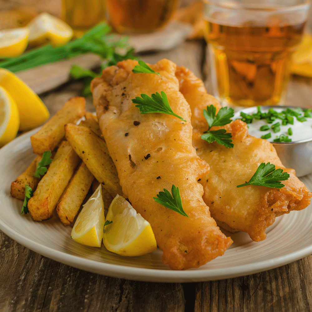 Crispy Beer Batter Fish & Chips