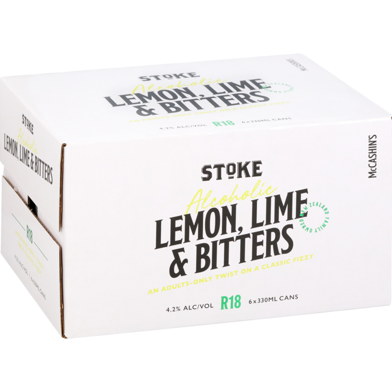 Alcoholic Lemon Lime & Bitters 6pk Can